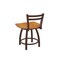 Holland Bar Stool Co 18" Low Back Swivel Vanity Stool, Bronze Finish, Med Maple Seat 41118BZMedMpl - alternate 5